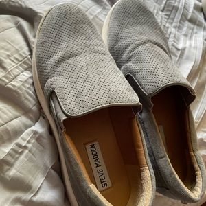 Gray slip on shoes